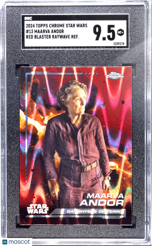 2024 Topps Chrome Star Wars - Maarva Andor #13 - Red Raywave Refractor - SGC 9.5