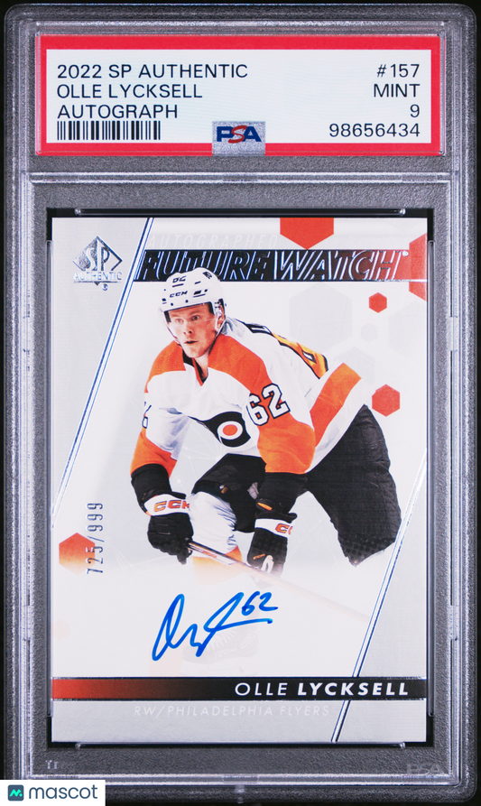 2022 SP Authentic- Olle Lycksell #157- FWA /999 - Future Watch Auto /999 - PSA 9