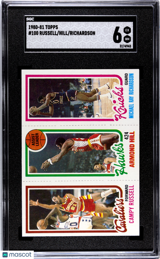 1980-81 Topps Campy Russell Armond Hill Michael Ray Richardson #100 SGC 6