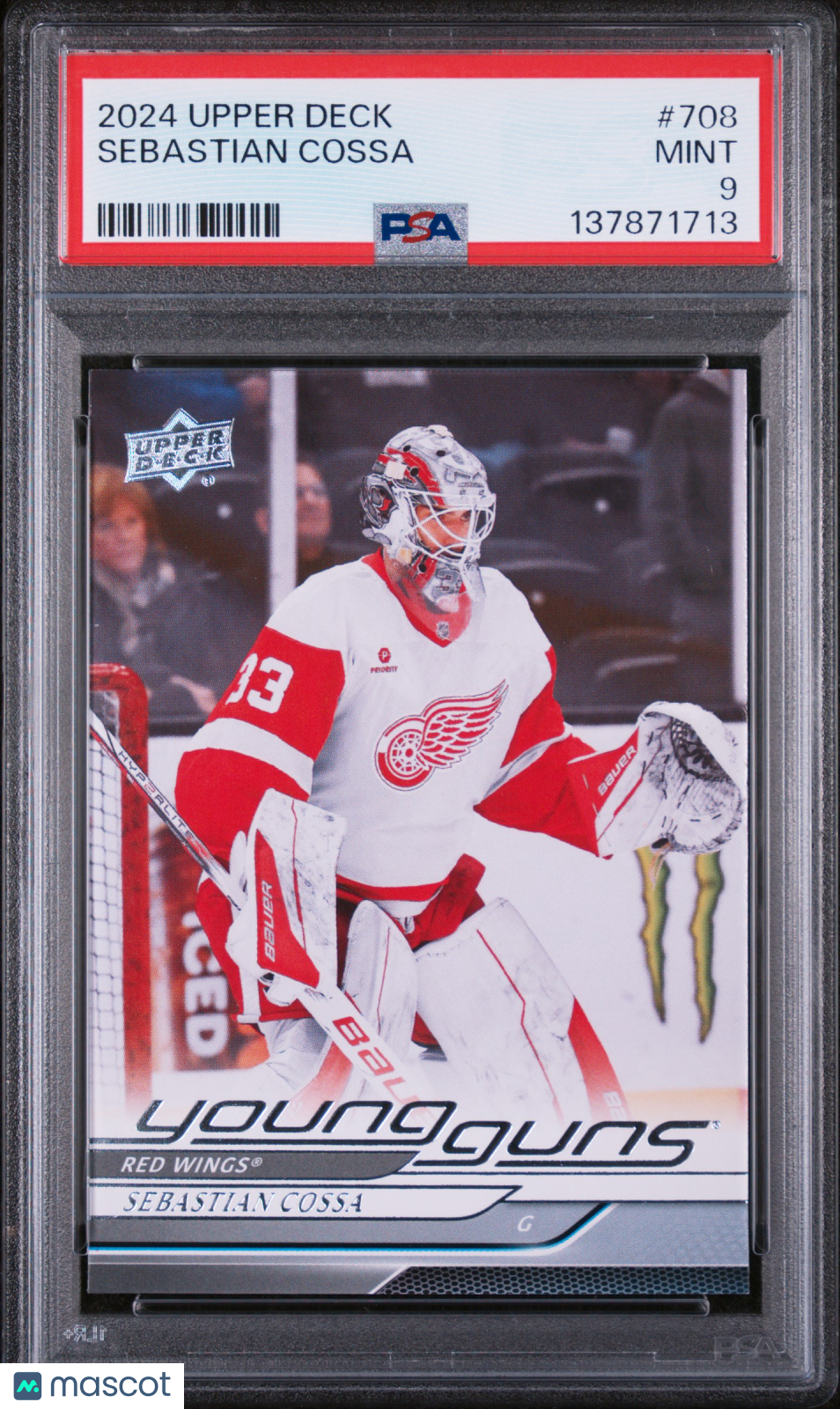 2024 Upper Deck - Sebastian Cossa #708 - Young Guns Rookie - PSA - YG ROOKIE