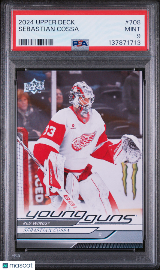 2024 Upper Deck - Sebastian Cossa #708 - Young Guns Rookie - PSA - YG ROOKIE