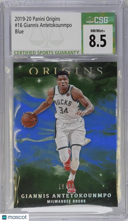 2019-20 Panini Origins - Giannis Antetokounmpo #16 - Blue /99 - CGC 8.5 - /99