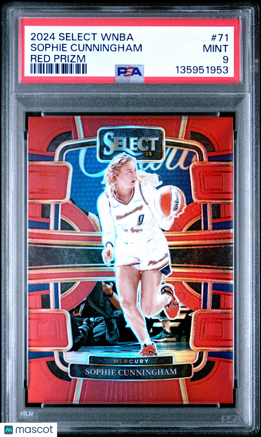 2024 Select WNBA - SOPHIE CUNNINGHAM #71 - Red Prizm /149 - PSA - /149