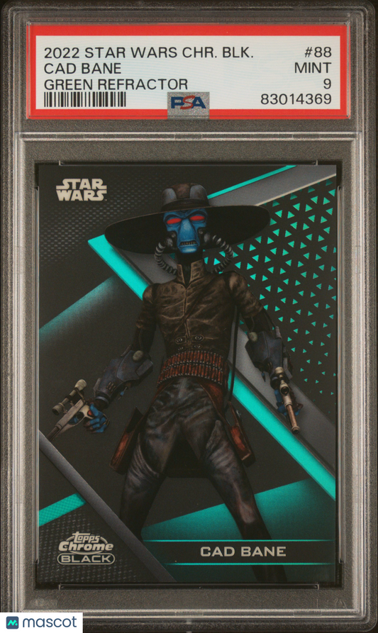 2022 Topps Chrome Black Star Wars Cad Bane #88 - /99 PSA 9 - /99