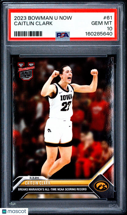2023 Bowman U Now - Caitlin Clark #61 - PSA 10
