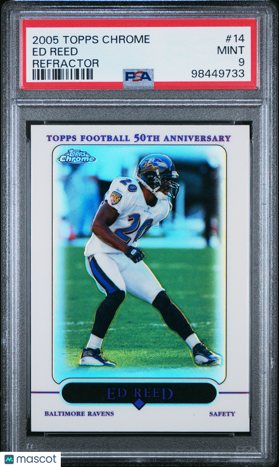 2005 Topps Chrome - Ed Reed #14 - Refractor - PSA 9
