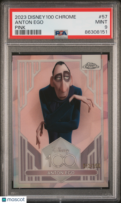 2023 Topps Chrome Disney100 - Anton Ego - Pink /399 - PSA /399