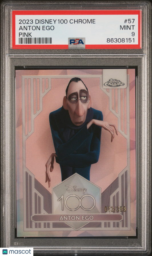 2023 Topps Chrome Disney100 - Anton Ego - Pink /399 - PSA /399