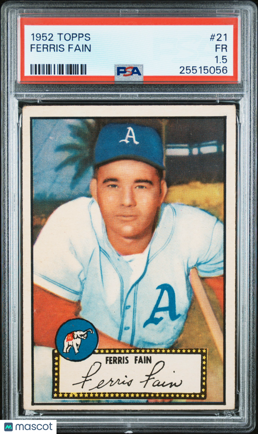 1952 Topps MLB Baseball - Ferris Fain #21 - PSA 1.5