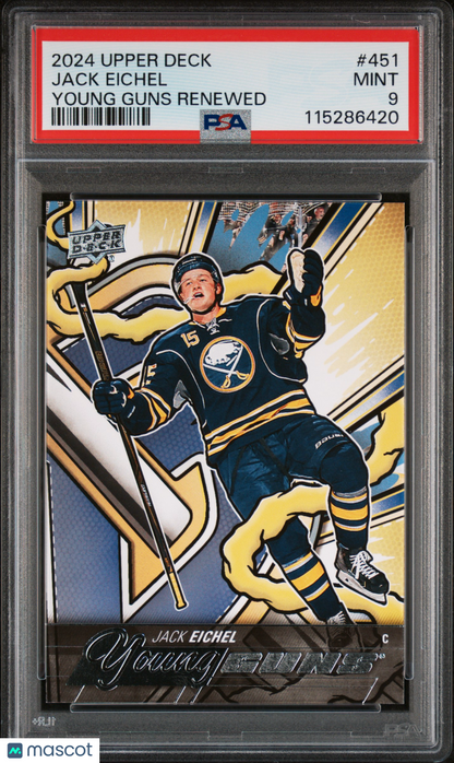 2024 Upper Deck - Jack Eichel #451 - Young Guns Renewed - PSA