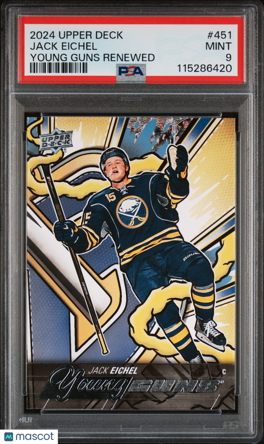 2024 Upper Deck - Jack Eichel #451 - Young Guns Renewed - PSA