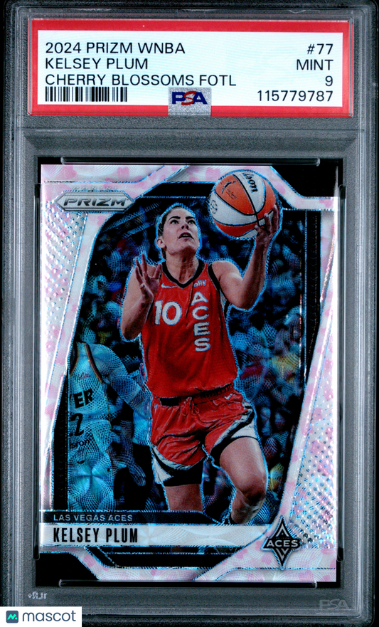 2024 Panini Prizm WNBA - Kelsey Plum #77 - Cherry Blossoms FOTL /20 - PSA - /20