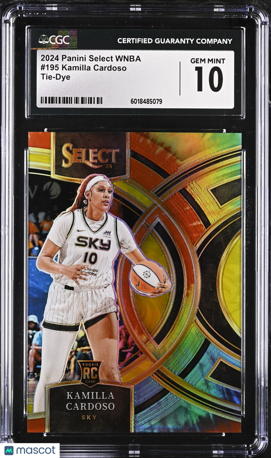 2024 Panini Select WNBA - Kamilla Cardoso #195 - Tie-Dye /25 - CGC 10 - /25
