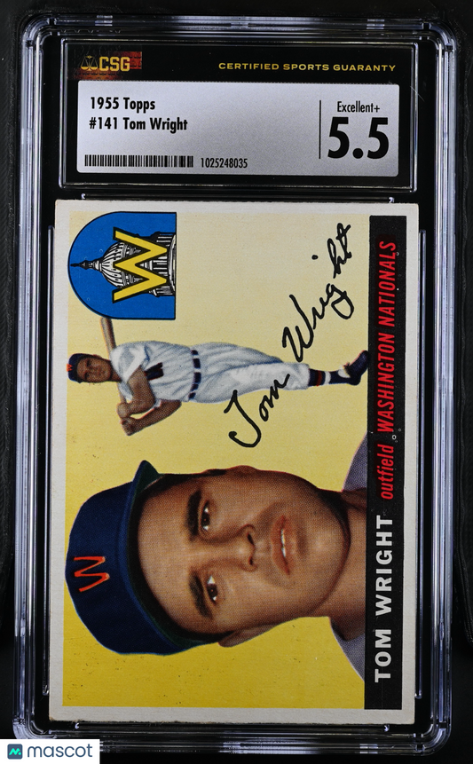 1955 Topps Tom Wright #141 CGC 5.5