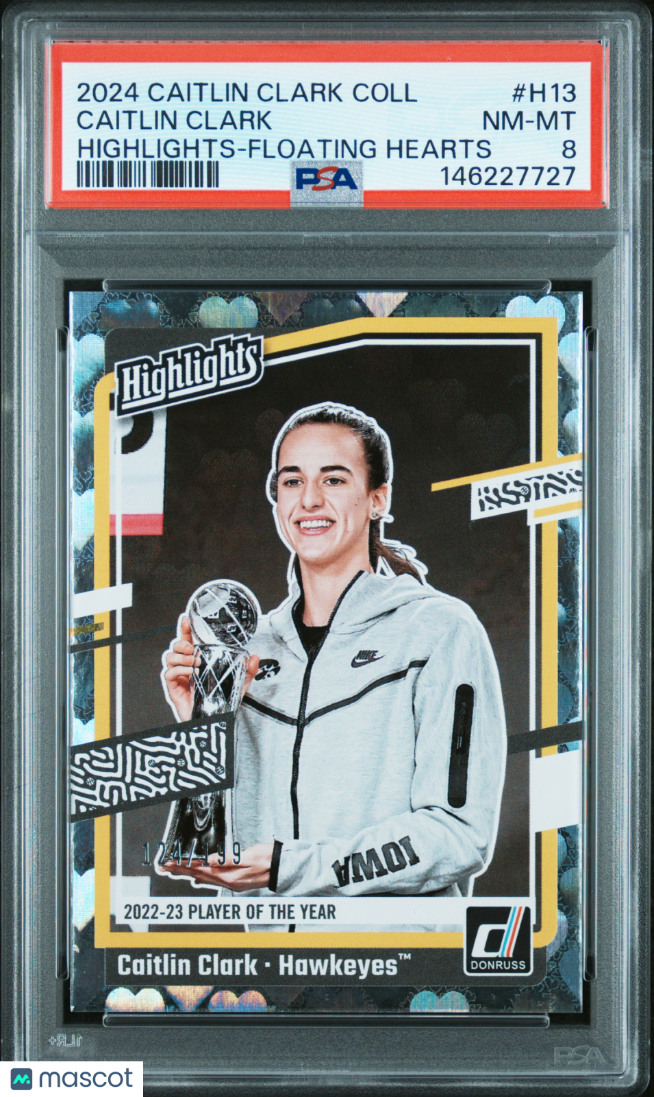 2024 Caitlin Clark - Caitlin Clark - Highlights - Floating Hearts /199 - PSA