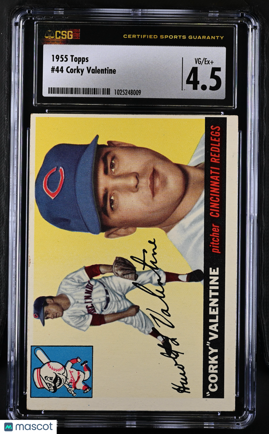 1955 Topps Corky Valentine #44 CGC 4.5