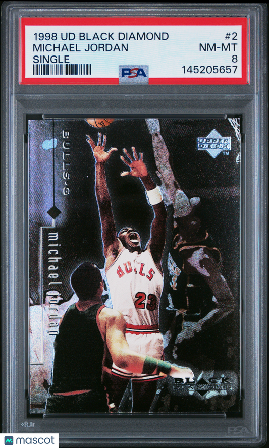 1998 Upper Deck Black Diamond - Michael Jordan #2 - Bulls MJ - PSA 8