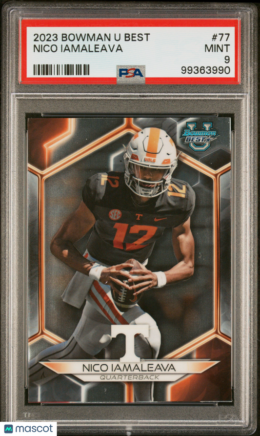 2023 Bowman University Best Nico Iamaleava #77 PSA 9