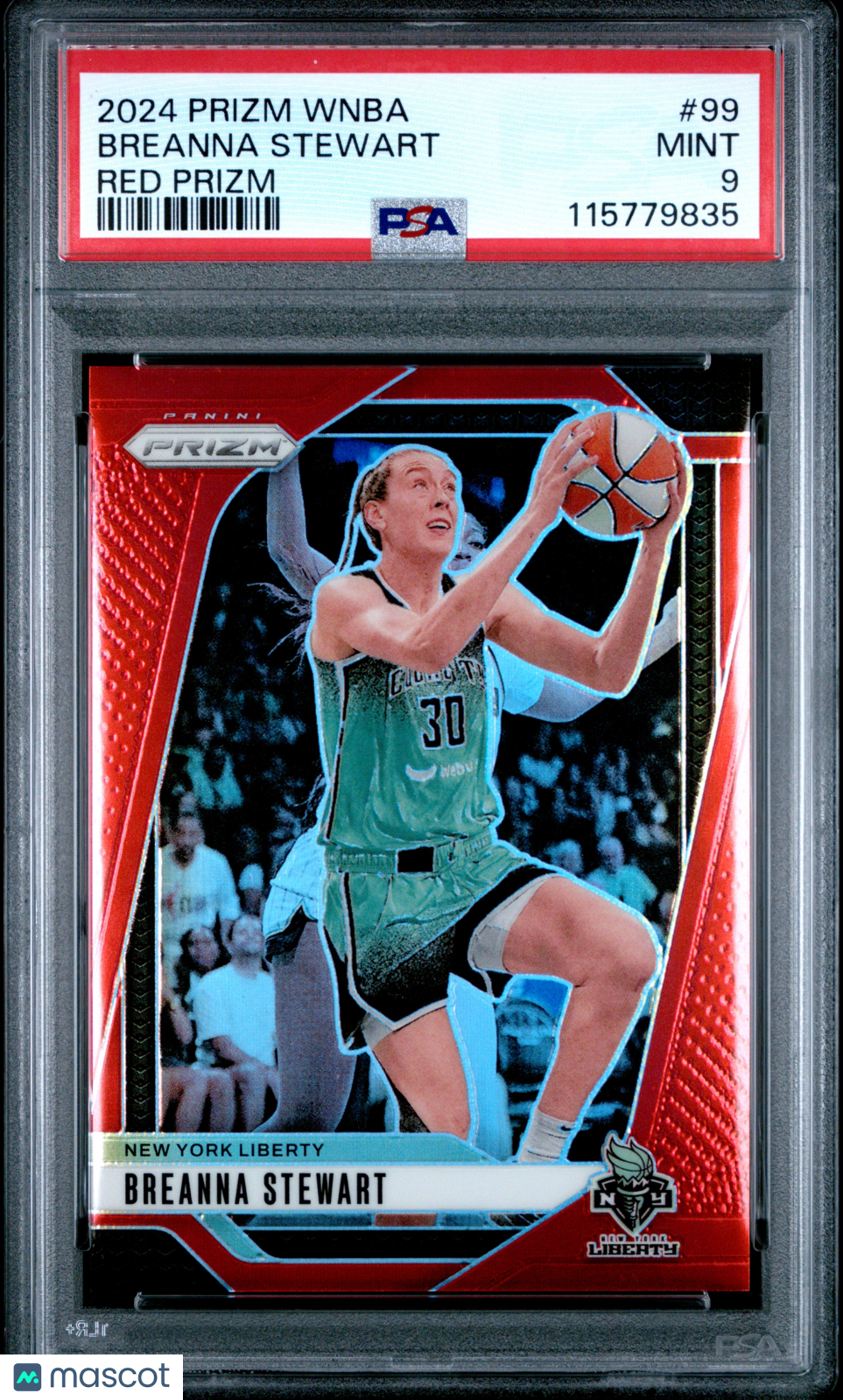 2024 Panini Prizm WNBA - Breanna Stewart #99 - Red /299 - PSA 9 - /299