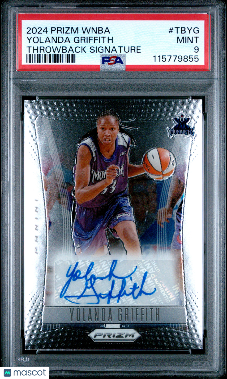 2024 Panini Prizm WNBA - Throwback Sigs - Yolanda Griffith AUTO - PSA 9 - AUTO