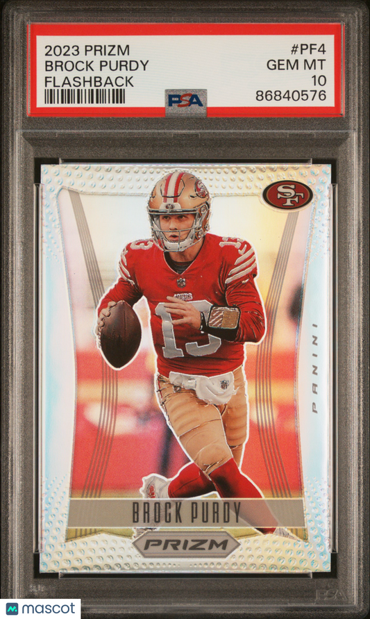 2023 Panini Prizm Prizm Flashback Brock Purdy #PF4 PSA 10