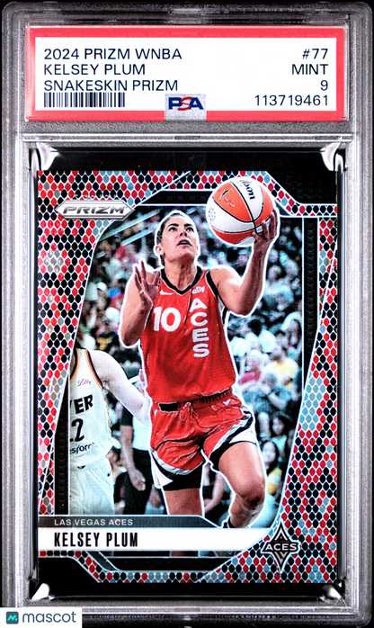 2024 Prizm WNBA - Kelsey Plum #77 - Snakeskin SSP - PSA - Snakeskin SSP