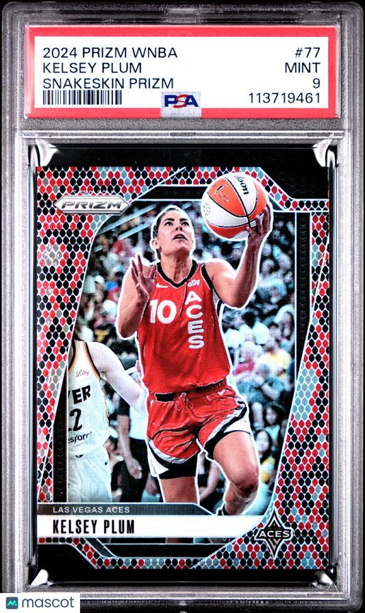 2024 Prizm WNBA - Kelsey Plum #77 - Snakeskin SSP - PSA - Snakeskin SSP
