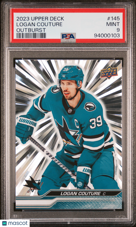 2023 Upper Deck Logan Couture #145 Outburst PSA 9