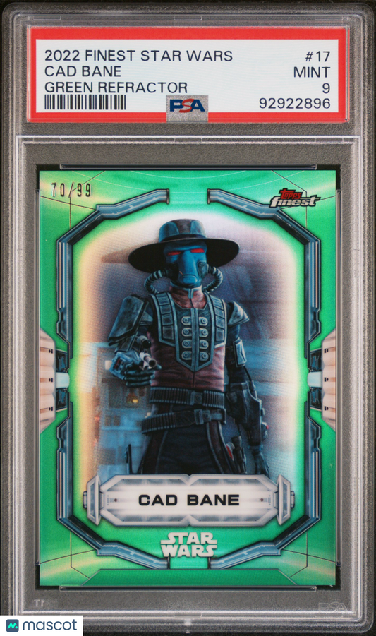 2022 Topps Finest Star Wars Cad Bane #17 /99 PSA 9 - /99