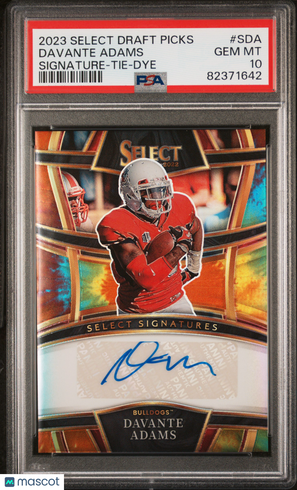 2023 Select Draft Picks - Davante Adams - Tie Dye Prizm /25 - AUTO /25 - PSA 10