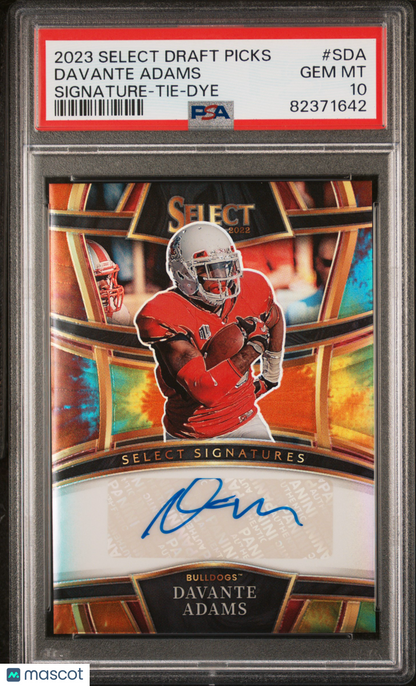 2023 Select Draft Picks - Davante Adams - Tie Dye Prizm /25 - AUTO /25 - PSA 10