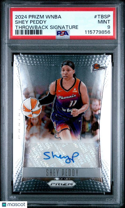 2024 Prizm WNBA - Shey Peddy #TBSP - Throwback Signatures AUTO - PSA - AUTO