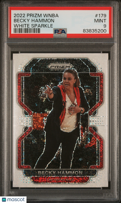 2022 Prizm WNBA - Becky Hammon #179 b - White Sparkle SSP - PSA