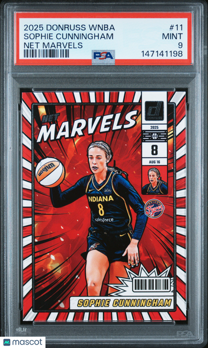 2025 Panini Donruss WNBA - Sophie Cunningham #11 - Net Marvels - PSA