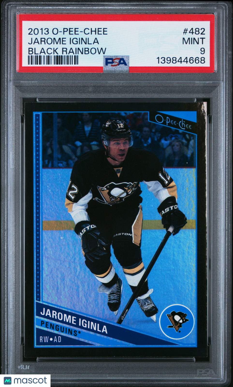2013 O-PEE-CHEE - JAROME IGINLA #482 - BLACK RAINBOW /100 - PSA - Black /100