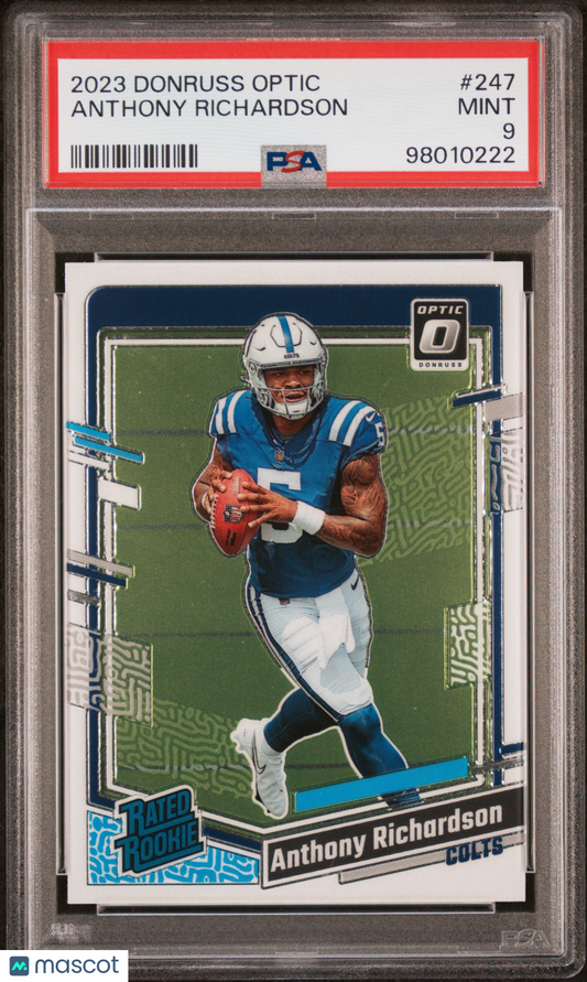 2023 Panini Donruss Optic Anthony Richardson #247 PSA 9