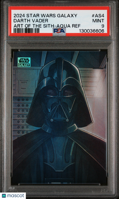 2024 Star Wars Galaxy - DARTH VADER - Art of the Sith #AS4 - AQUA REF /199 - PSA