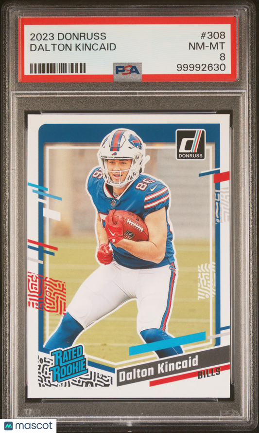 2023 Panini Donruss ROOKIE Dalton Kincaid ROOKIE #308 PSA 8