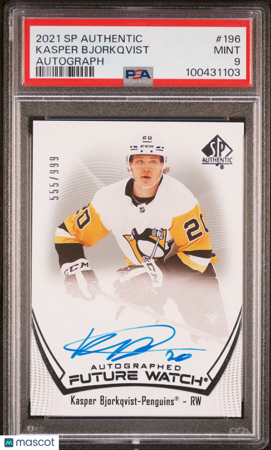 2021 SP Authentic - Kasper Bjorkqvist - FUTURE WATCH AUTO /999 - PSA