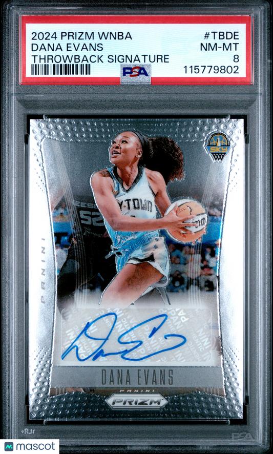 2024 Panini Prizm WNBA - Dana Evans #TBDE - Throwback Sigs AUTO - PSA - AUTO