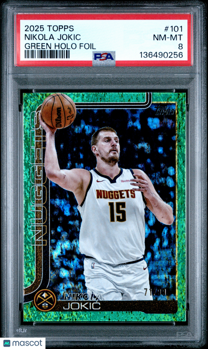 2025 Topps NBA - Nikola Jokic #101 - Green Holo Foil /99 - PSA - /99
