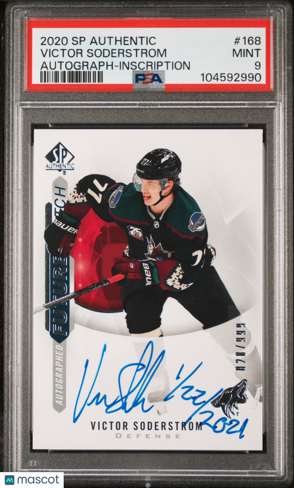 2020 SP Authentic - Victor Soderstrom - FUTURE WATCH AUTO - PSA - INSCRIBED /50