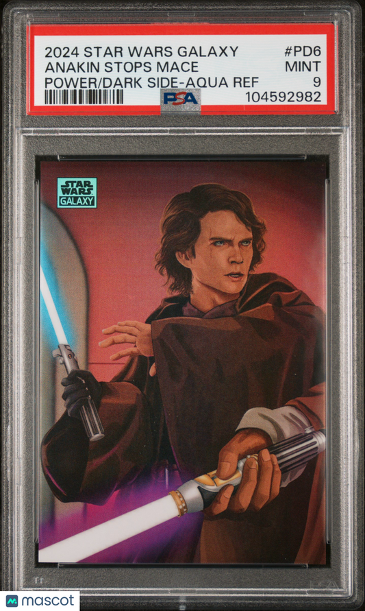 2024 Topps Chrome Star Wars Galaxy - Anakin Stops Mace - Aqua /199 - PSA -/199
