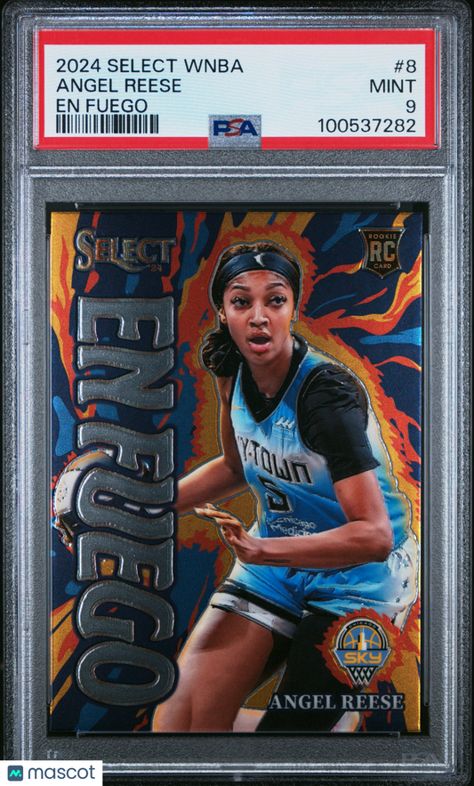 2024 Panini Select WNBA - Angel Reese #8 -  EN Fuego - ROOKIE - PSA - ROOKIE