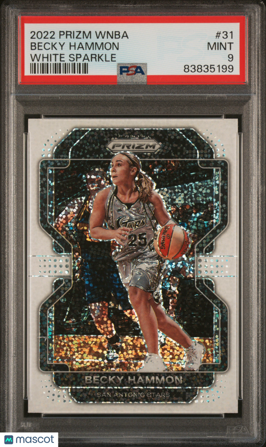 2022 Prizm WNBA - Becky Hammon #31 - White Sparkle SSP - PSA