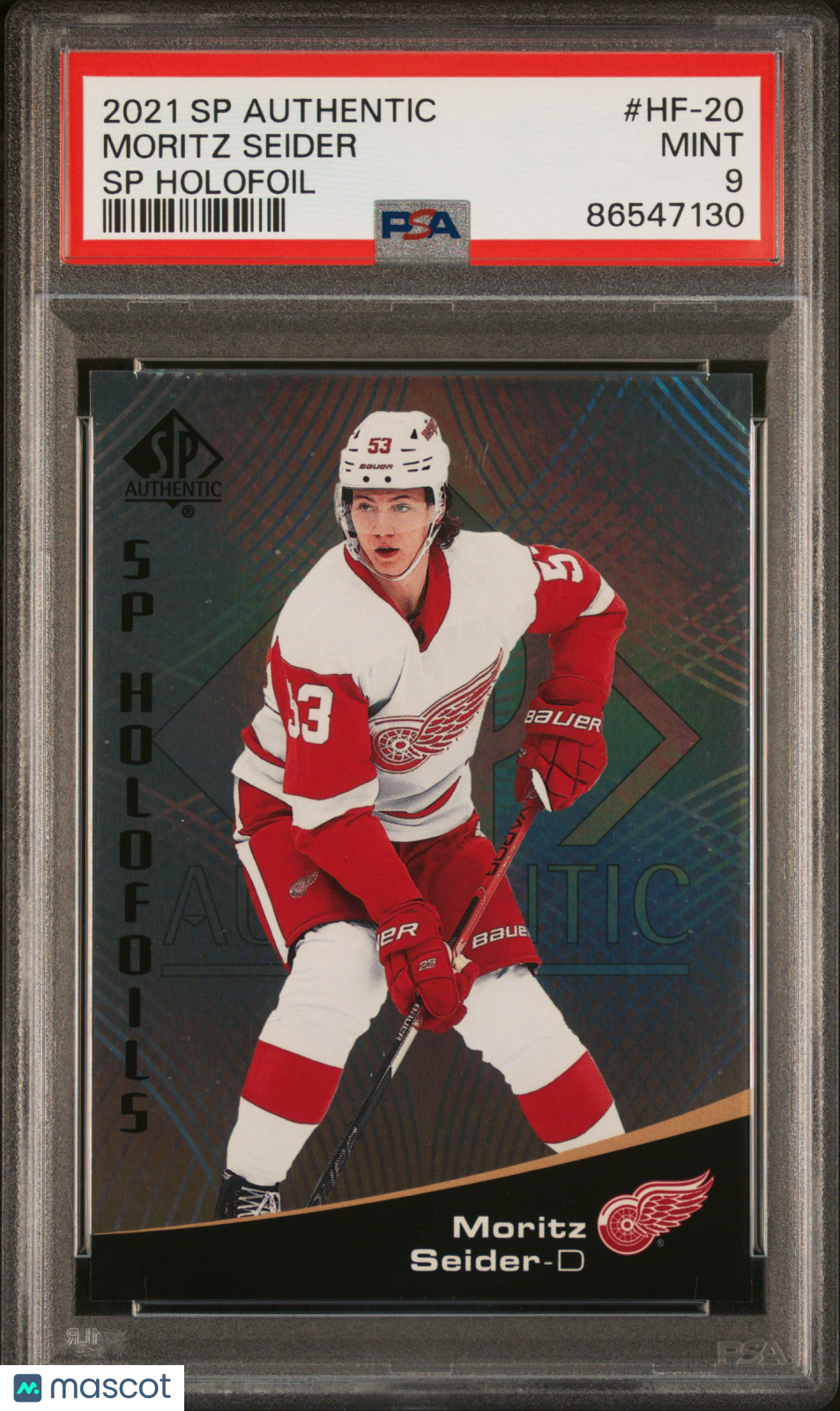 2021 SP Authentic SP Holofoil Moritz Seider #HF-20 - CASE HIT - PSA 9