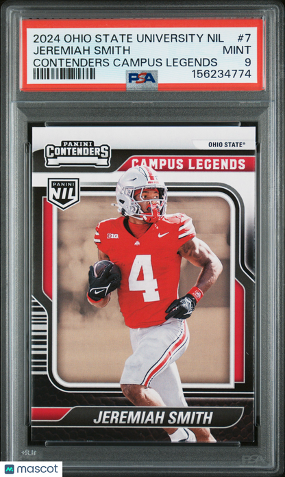 2024 The Ohio State NIL - Jeremiah Smith #7 - Contenders Campus Legend - PSA 9