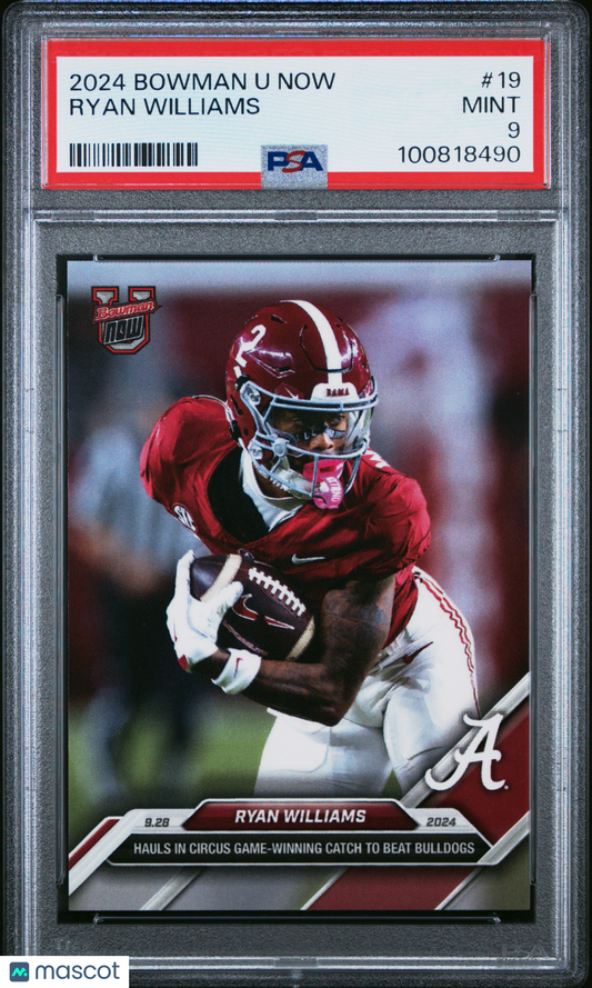 2024 Bowman U Now Ryan Williams #19 PSA 9