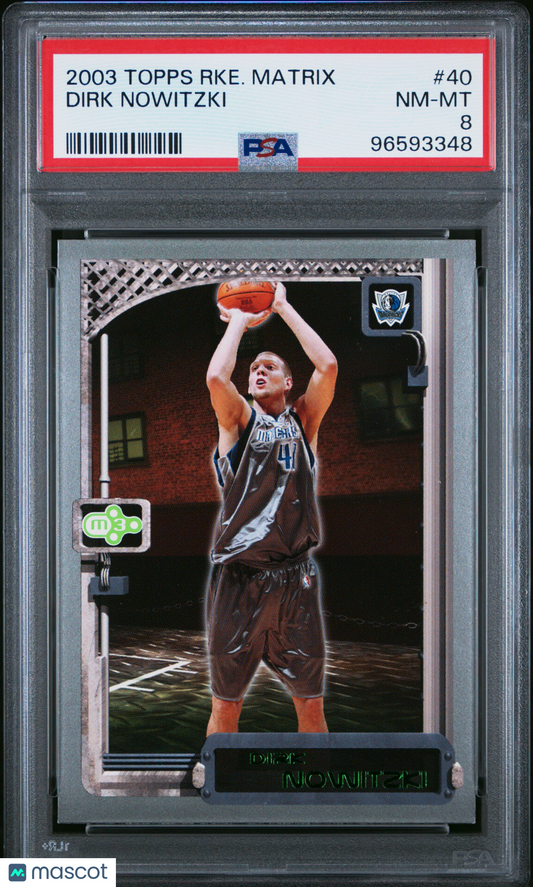 2003 Topps Rookie Matrix Dirk Nowitzki #40 PSA 8