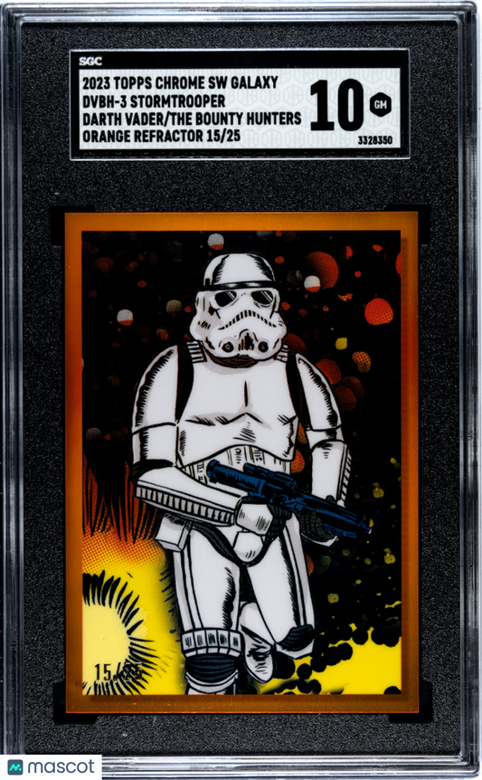 2023 Topps Chrome Star Wars Galaxy Stormtrooper #DVBH-3 - /25 SGC 10 - /25